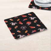 Fußballsportausrüstung mit Muster Rechteckiger Pappuntersetzer (angewinkelt)