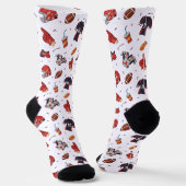 Fußballsportausrüstung mit Muster Socken (Gewinkelt)