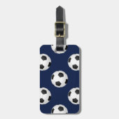 Fußballsportmuster Gepäckanhänger (Vorderseite vertikal)
