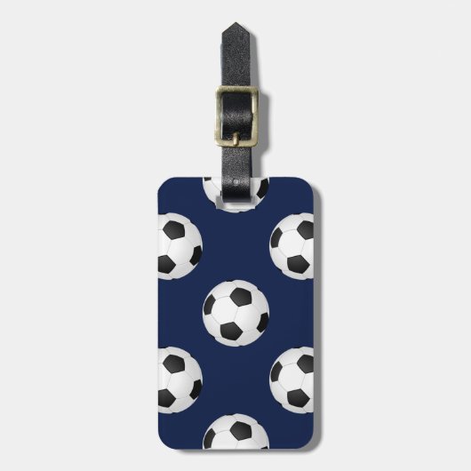 Fußballsportmuster Gepäckanhänger (Vorderseite vertikal)