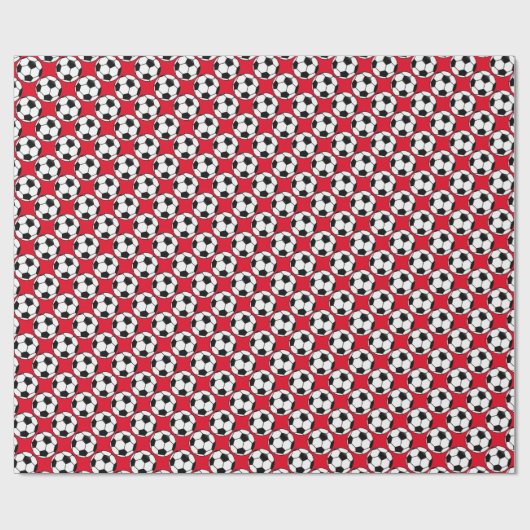 Fußballsportmuster Geschenkpapier (Flach)