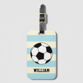 Fußballsportspieler Individuelle Name Gepäckanhänger (Vorderseite Vertikal)