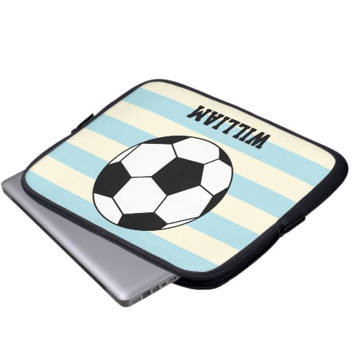 Fußballsportspieler Individuelle Name Laptopschutzhülle (Vorne Knopf)