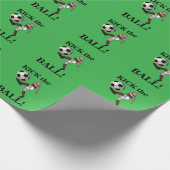 Fußballsporttrainer Geburtstag Geschenkpapier (Ecke)