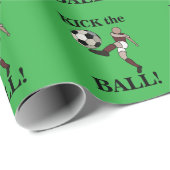 Fußballsporttrainer Geburtstag Geschenkpapier (Rolleneckpunkt)