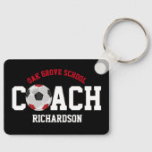 Fußballsporttrainer - Rot Schlüsselanhänger (Vorderseite)