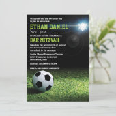 Fußballstadion bei Night Bar Mitzvah Einladung (Stehend Vorderseite)