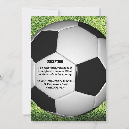 Fußballstadion bei Night Bar Mitzvah Einladung (Rückseite)