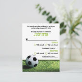 Fußballstadion bei Night Bar Mitzvah RSVP Card Einladung (Stehend Vorderseite)