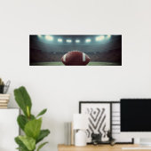 Fußballstadion Blue Dramatisches Foto Poster (Heimbüro)