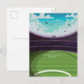 Fußballstadion Feiertagspostkarte (Vorne/Hinten)