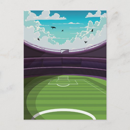 Fußballstadion Feiertagspostkarte (Vorderseite)