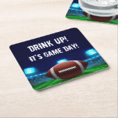 Fußballstadion Feld und Lichter - PERSONALISIEREN  Rechteckiger Pappuntersetzer (angewinkelt)