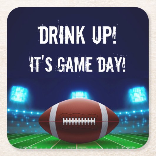 Fußballstadion Feld und Lichter - PERSONALISIEREN Rechteckiger Pappuntersetzer (Vorderseite)