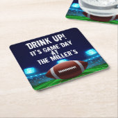 Fußballstadion Feld und Lichter - PERSONALISIEREN  Rechteckiger Pappuntersetzer (angewinkelt)