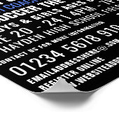 Fußballstadion, Fußballcampingwerbung Poster (Ecke)