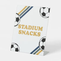 Fußballstadion Geburtstag Snacks Food Sign