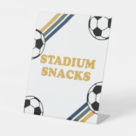 Fußballstadion Geburtstag Snacks Food Sign Sockelschild