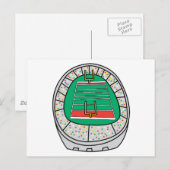 Fußballstadion-Grafik Postkarte (Vorne/Hinten)