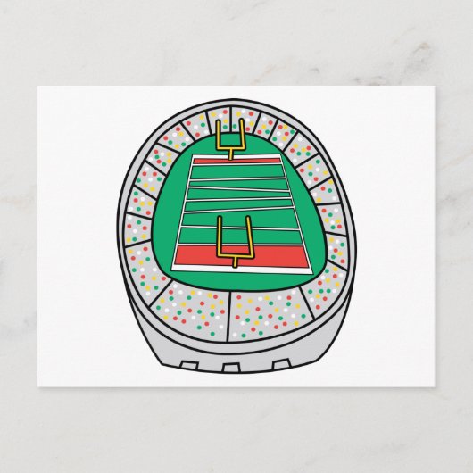 Fußballstadion-Grafik Postkarte (Vorderseite)