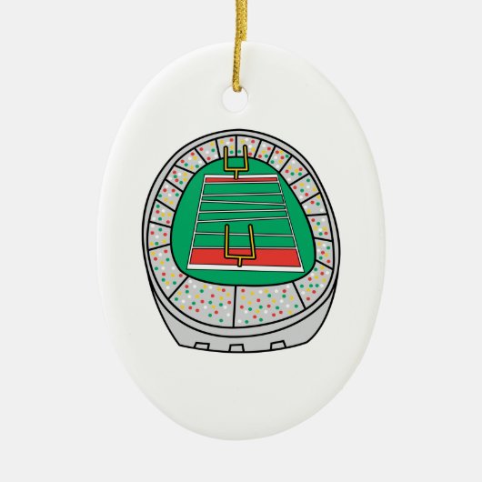 Fußballstadion Keramik Ornament (Vorne)