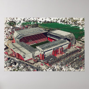 Fußballstadion Kunst - Liverpool, England Poster