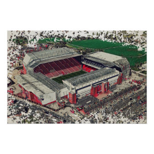 Fußballstadion Kunst - Liverpool, England Poster