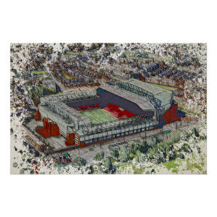 Fußballstadion Kunst - Liverpool, England Poster