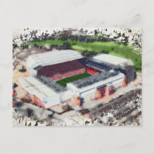 Fußballstadion Kunst - Liverpool, England Postkarte