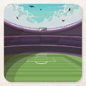 Fußballstadion Rechteckiger Pappuntersetzer (Vorderseite)
