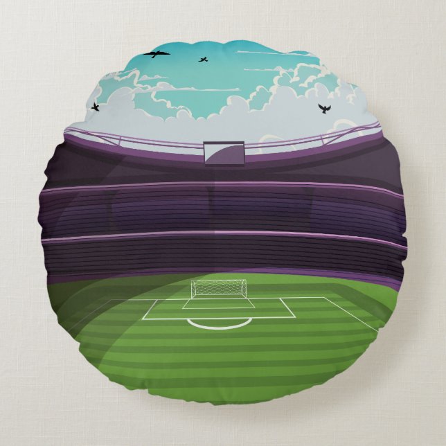 Fußballstadion Rundes Kissen (Vorderseite)