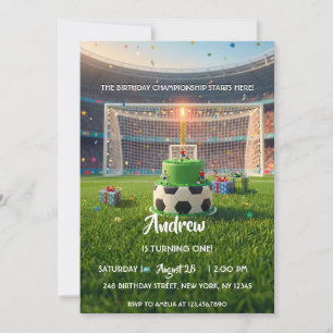 Fußballstadion Sporttor Party Geburtstag Einladung