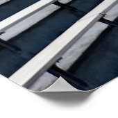 Fußballstadionsitze der leeren Uni Poster (Ecke)