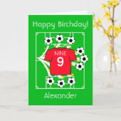 Fußballstar (alle Rot) Karte (Gelbe Blume)