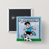 Fußballstar Button (Vorne & Hinten)