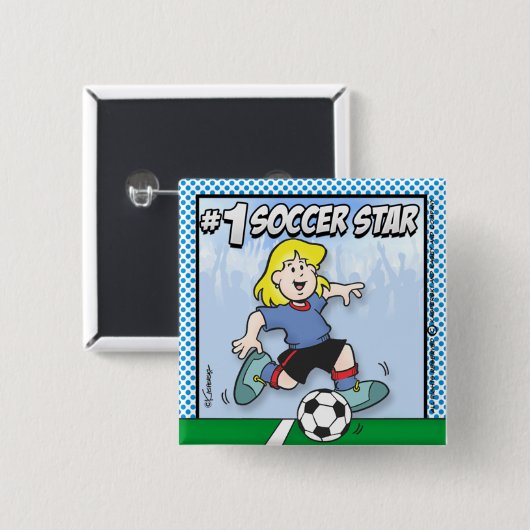 Fußballstar Button (Vorne & Hinten)