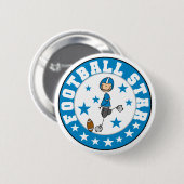 Fußballstar Button (Vorne & Hinten)