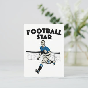 Fußballstar Feiertagspostkarte