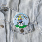 Fußballstar Girl Button (Beispiel)