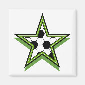 Fußballstar grün magnet (Vorne)