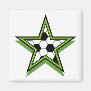 Fußballstar grün magnet