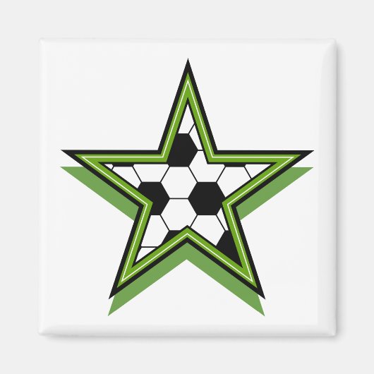 Fußballstar grün magnet (Vorne)