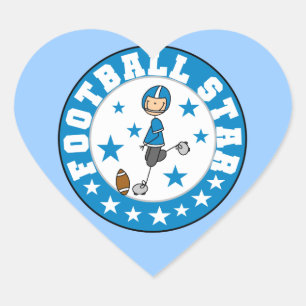 Fußballstar Herz-Aufkleber