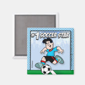 Fußballstar Magnet (Vorderseite/Rückseite)