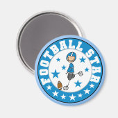 Fußballstar Magnet (Vorderseite/Rückseite)