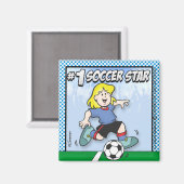 Fußballstar Magnet (Vorderseite/Rückseite)