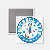 Fußballstar Magnet (Vorderseite/Rückseite)