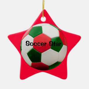 Fußballstar-Ornament Keramikornament