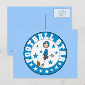 Fußballstar Postkarte (Vorne/Hinten)