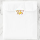 Fußballstar Runder Aufkleber (Tasche)